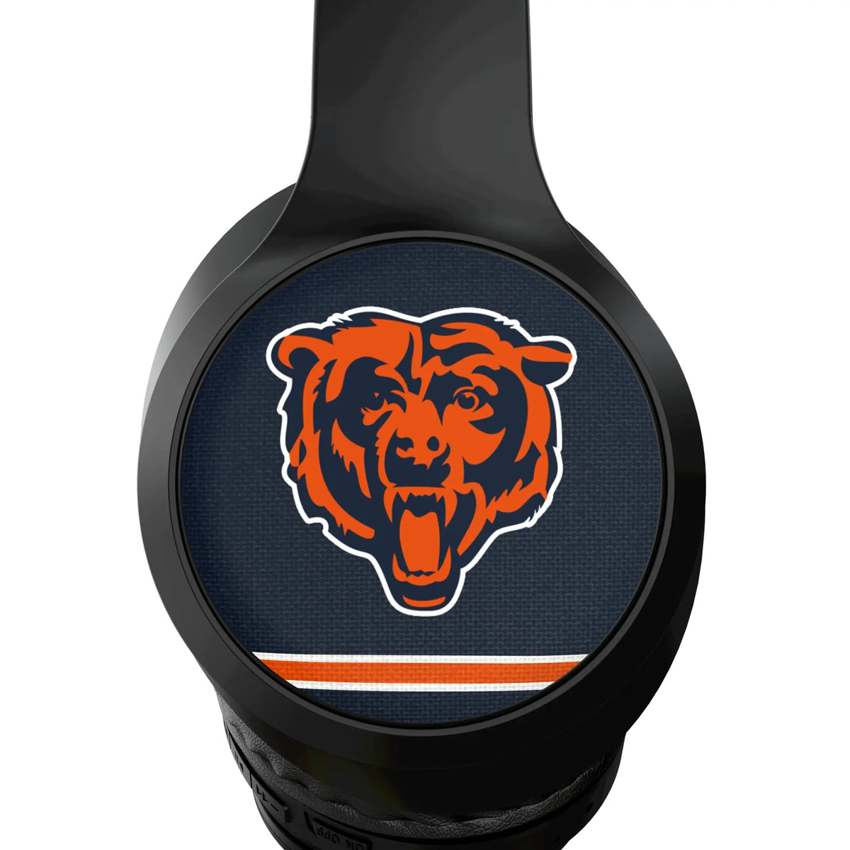 Chicago Bears Stripe Wireless Over-Ear Headphones With Case - Detail
