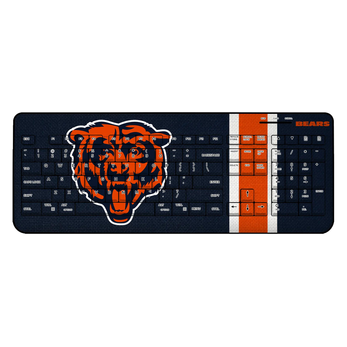 Chicago Bears Stripe Wireless USB Keyboard