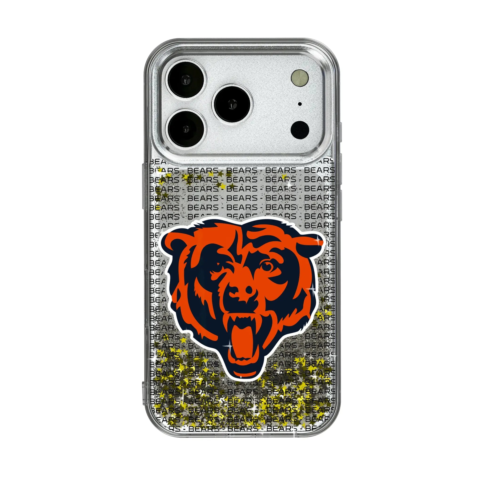 Chicago Bears Text Backdrop iPhone Glitter Phone Case for Apple iPhone