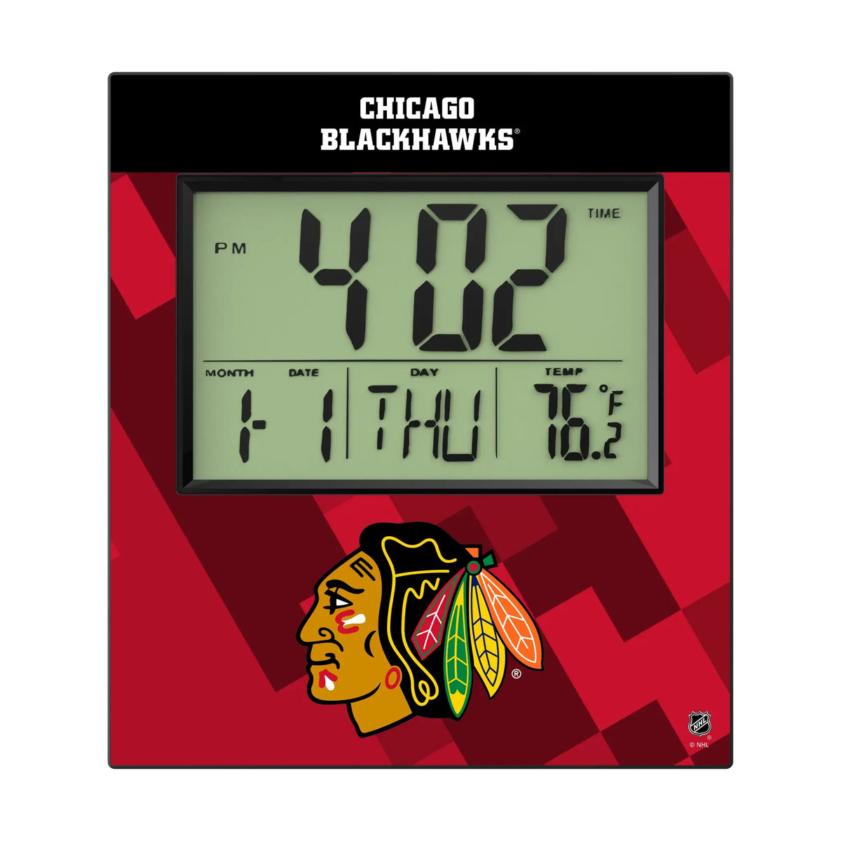 Chicago Blackhawks Color Block Wall Clock