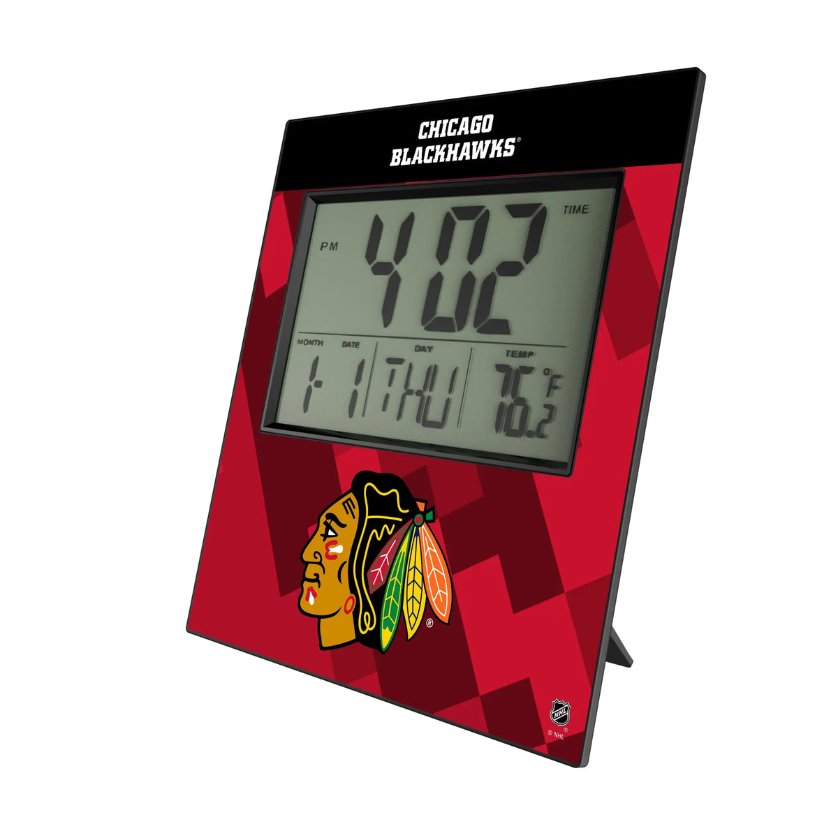 Chicago Blackhawks Color Block Wall Clock