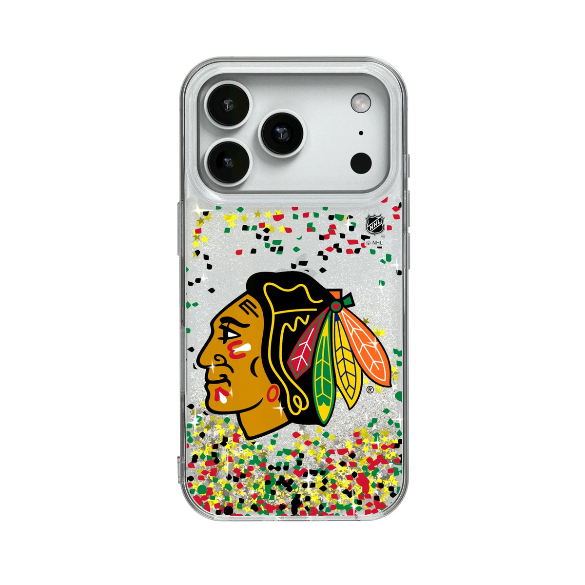 Chicago Blackhawks Confetti Glitter Phone Case for Apple iPhone