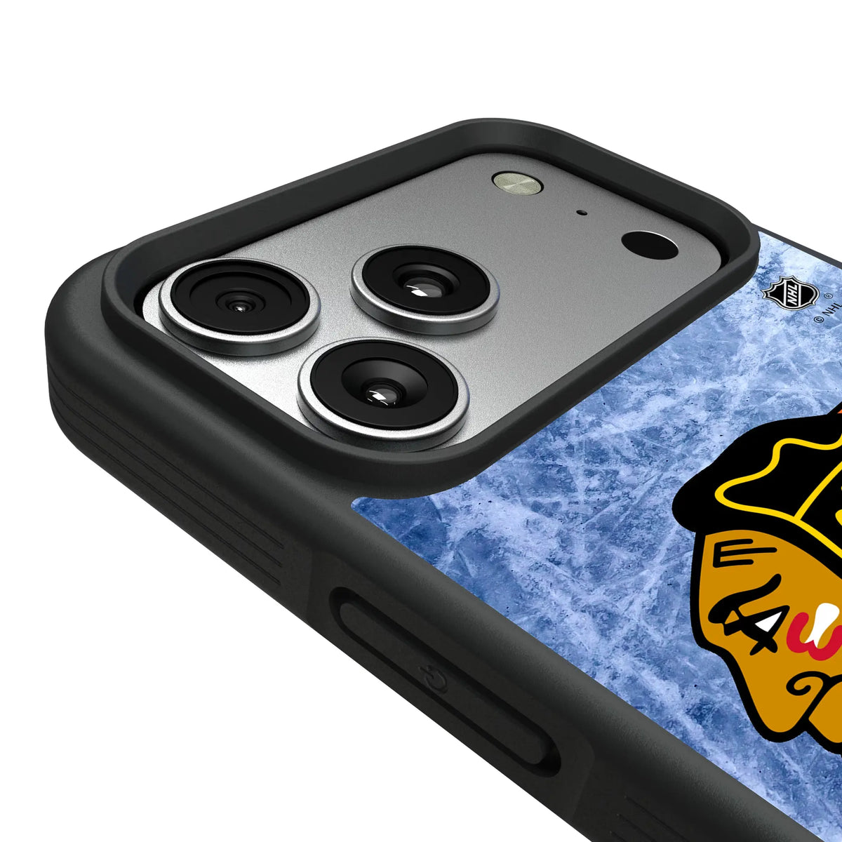 Chicago Blackhawks Ice Wordmark iPhone Bump Phone Case for Apple iPhone - Detail#Device_iPhone 17 Pro Max