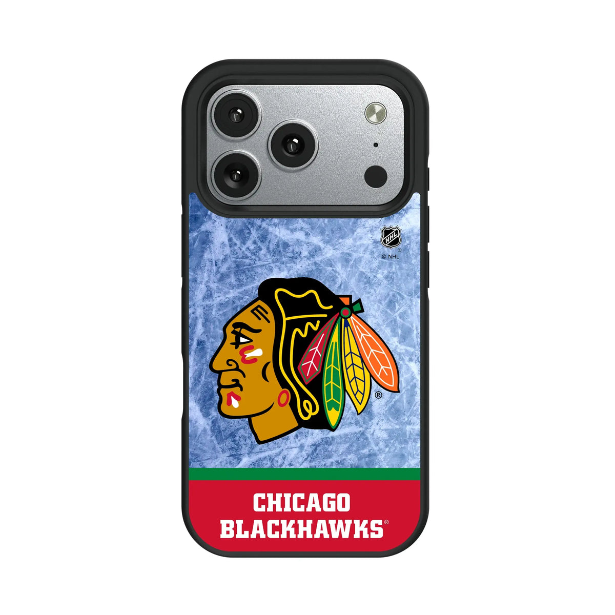 Chicago Blackhawks Ice Wordmark iPhone Bump Phone Case for Apple iPhone#Device_iPhone 17 Pro