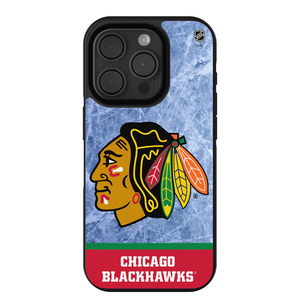 Chicago Blackhawks Ice Wordmark iPhone Bump Phone Case for Apple iPhone