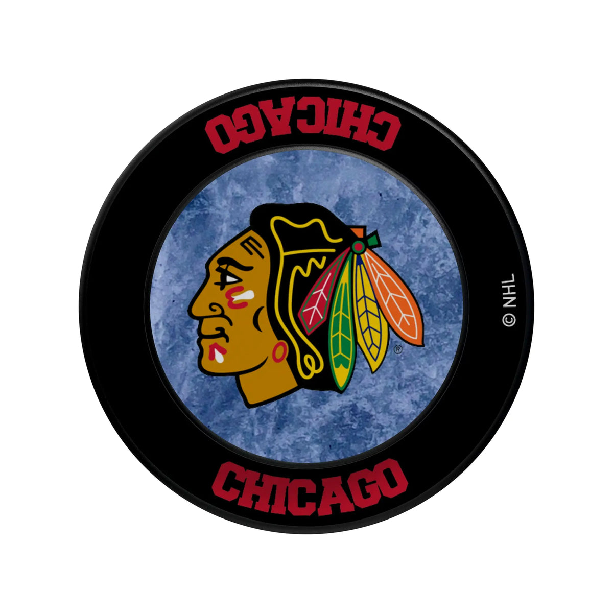 Chicago Blackhawks Ice Wordmark Popsockets Round Magnetic