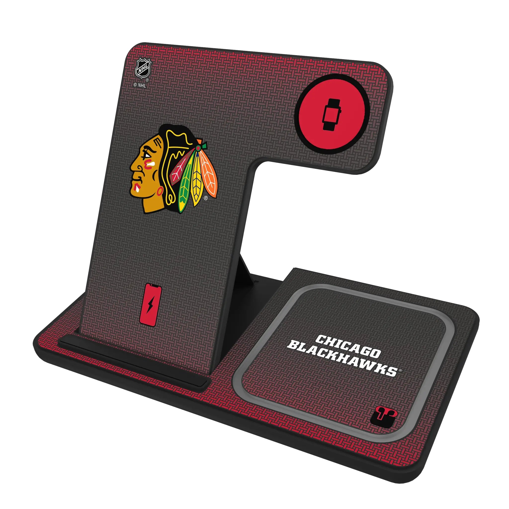 Chicago Blackhawks Linen 3 in 1 Charging Station