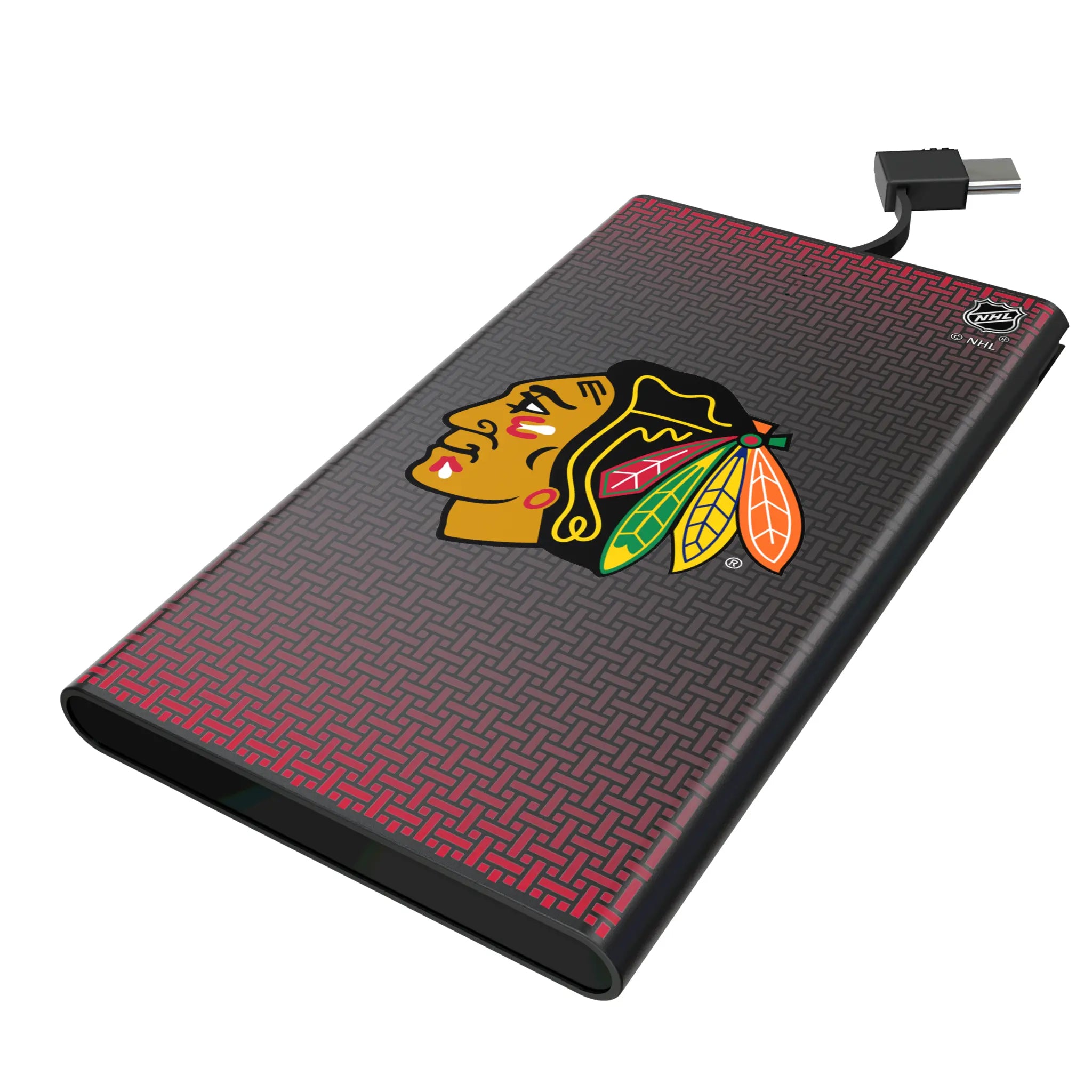 Chicago Blackhawks Linen 5000mAh Flat Power Bank