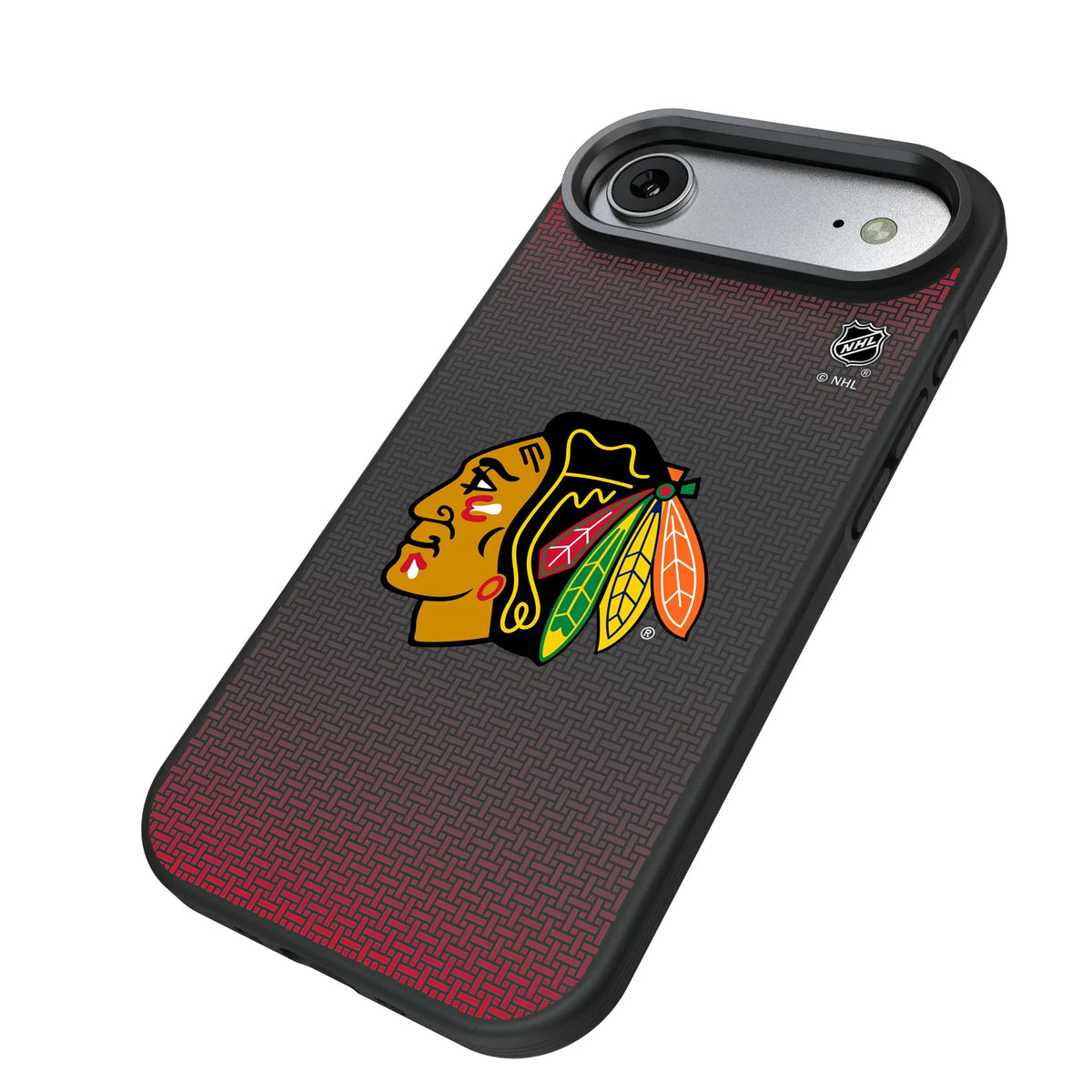 Chicago Blackhawks Linen iPhone Bump Phone Case for Apple iPhone - Isometric View#Device_iPhone Air