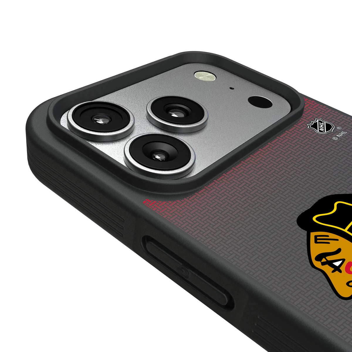 Chicago Blackhawks Linen iPhone Bump Phone Case for Apple iPhone - Detail#Device_iPhone 17 Pro