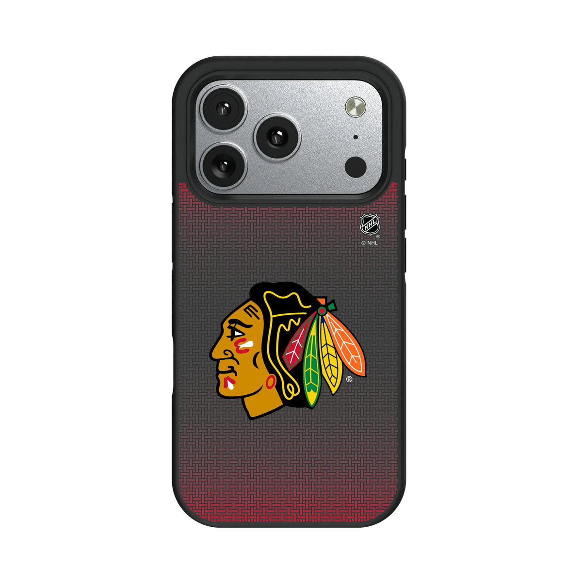 Chicago Blackhawks Linen iPhone Bump Phone Case for Apple iPhone#Device_iPhone 17 Pro