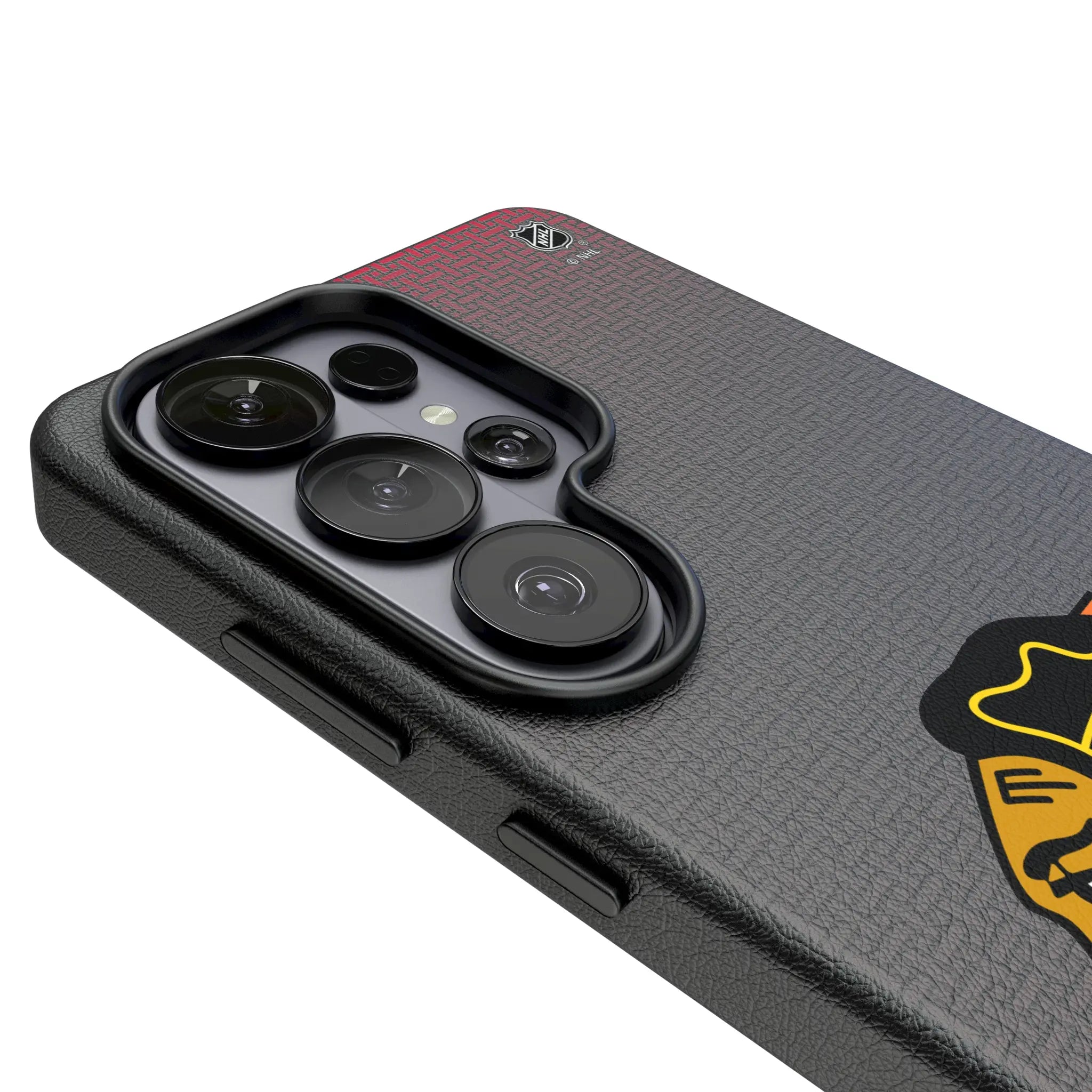 Chicago Blackhawks Linen Galaxy MagSafe Compatible Phone Case for Samsung Galaxy - Detail#Device_Galaxy S26 Ultra