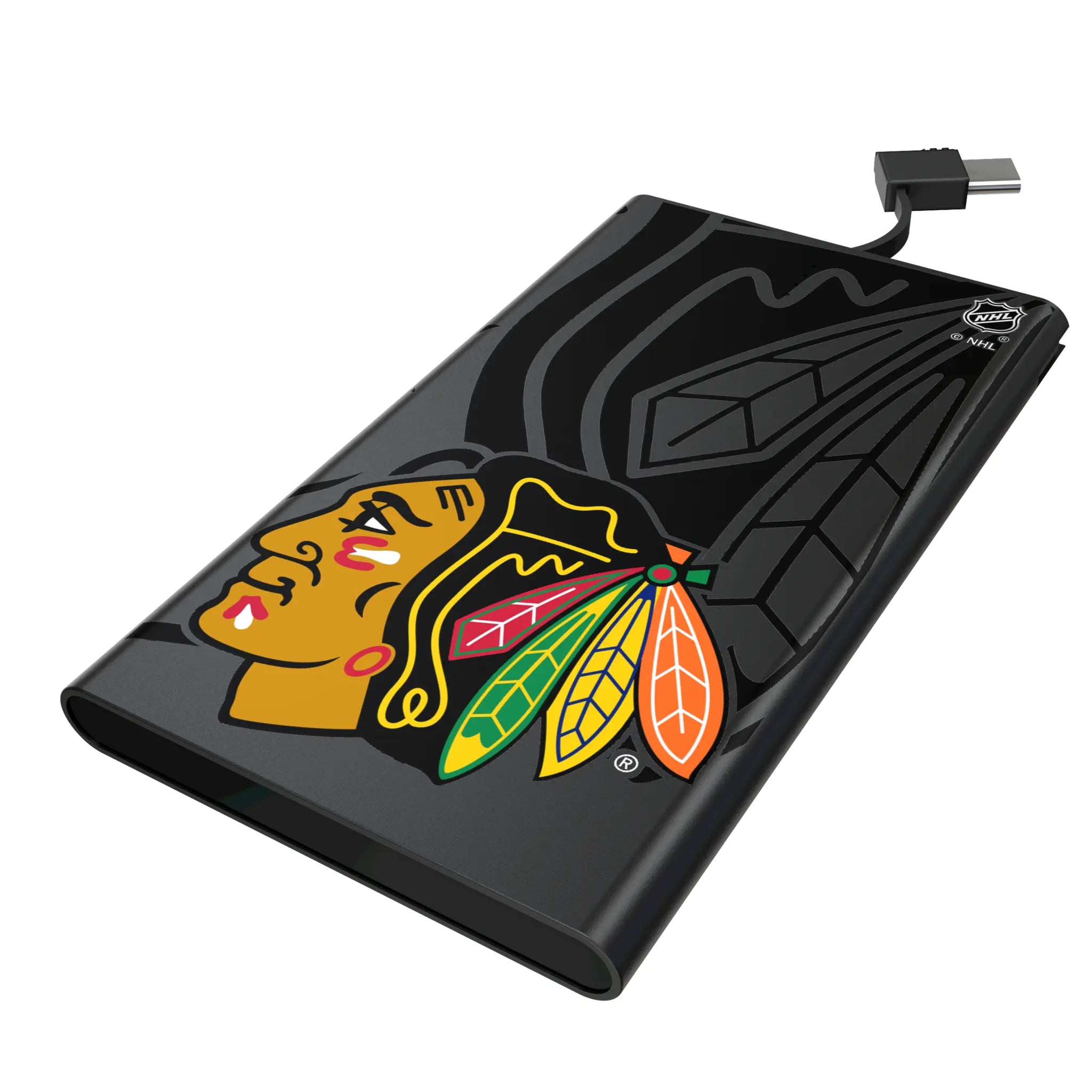 Chicago Blackhawks Monocolor Tilt 5000mAh Flat Power Bank