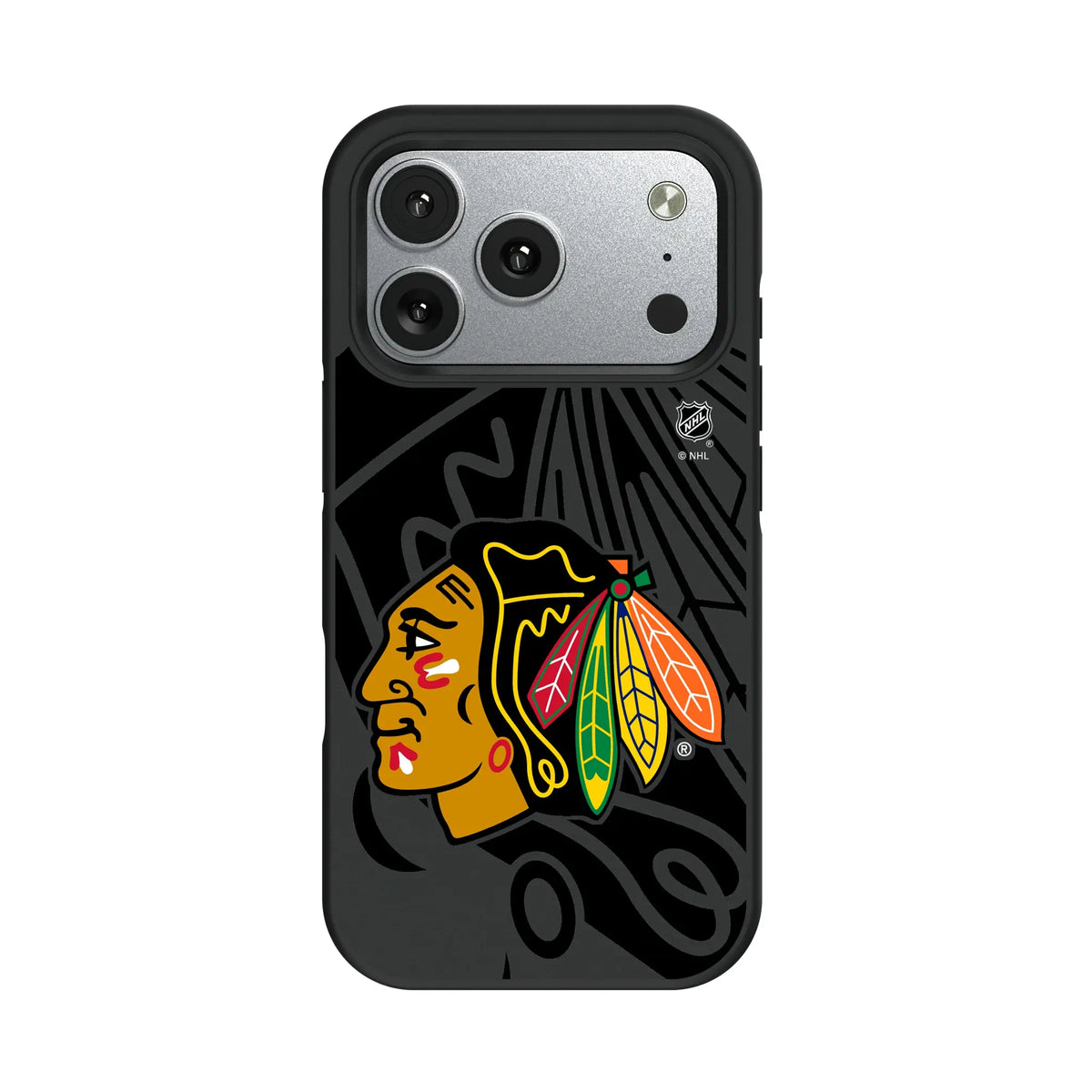 Chicago Blackhawks Monocolor Tilt iPhone Bump Phone Case for Apple iPhone#Device_iPhone 17 Pro