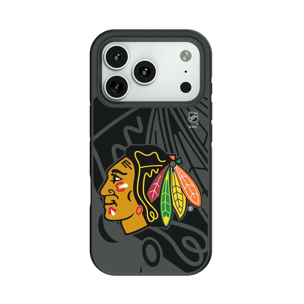 Chicago Blackhawks Monocolor Tilt Bump Phone Case for Apple iPhone