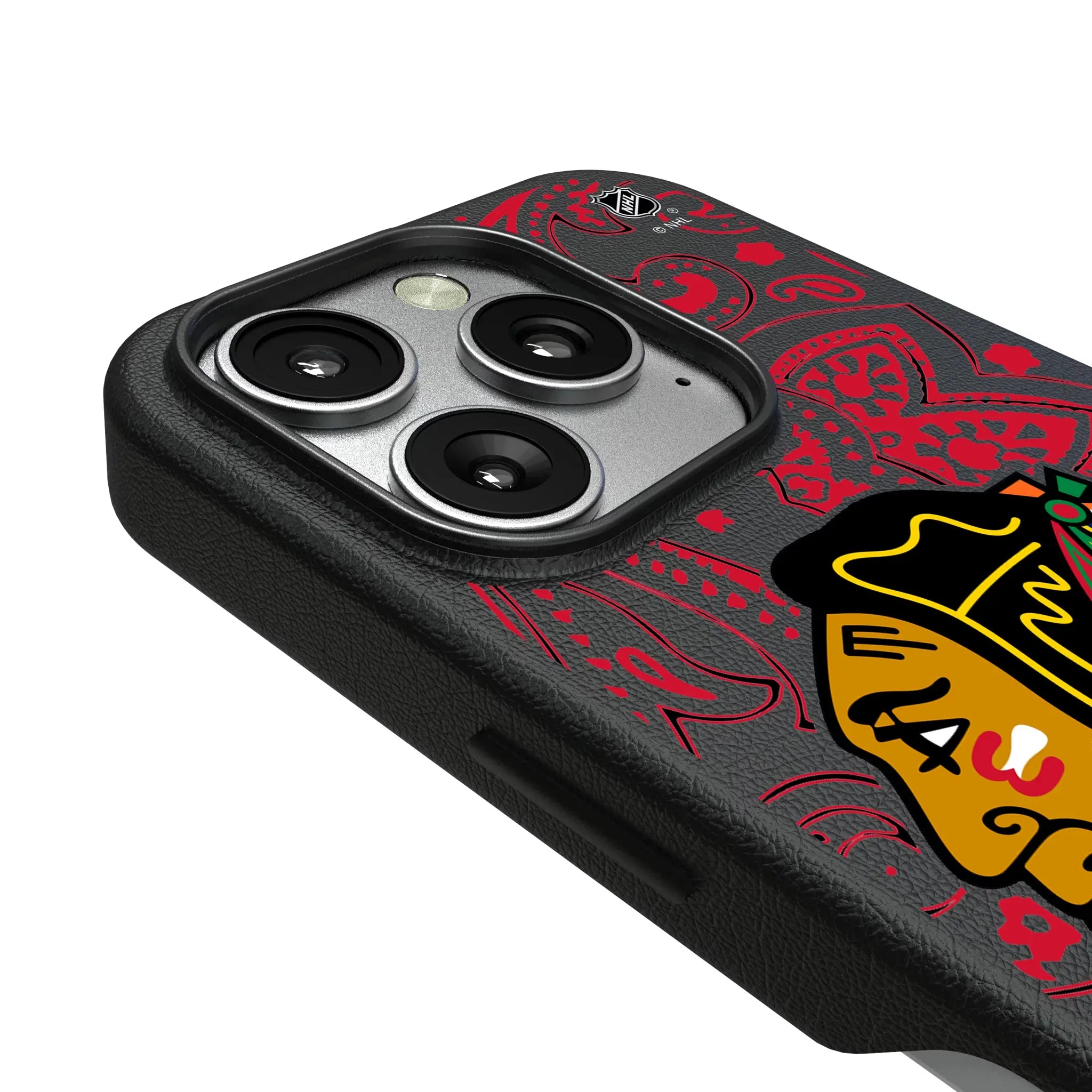 Chicago Blackhawks Paisley iPhone MagSafe Compatible Phone Case for Apple iPhone - Detail