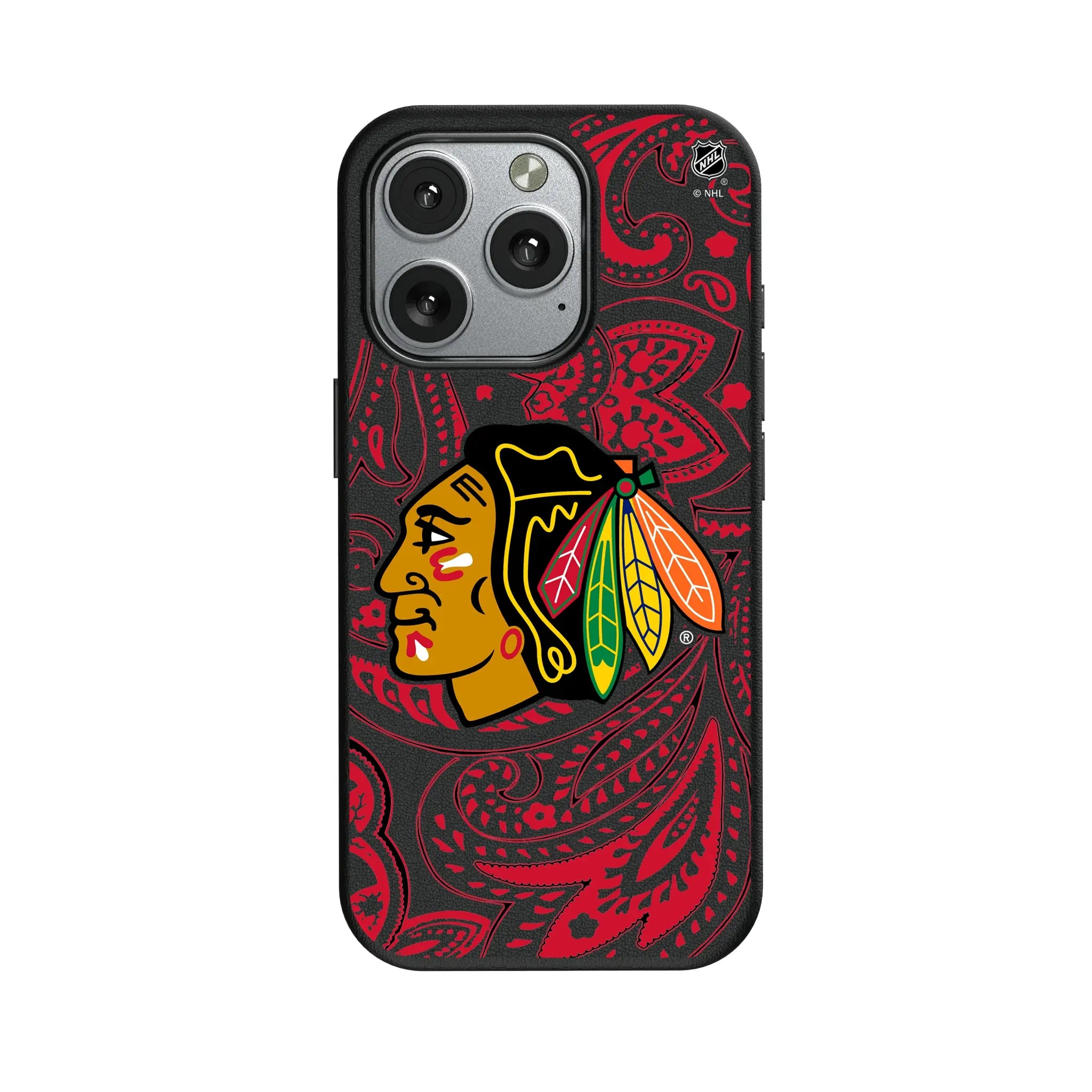 Chicago Blackhawks Paisley iPhone MagSafe Compatible Phone Case for Apple iPhone