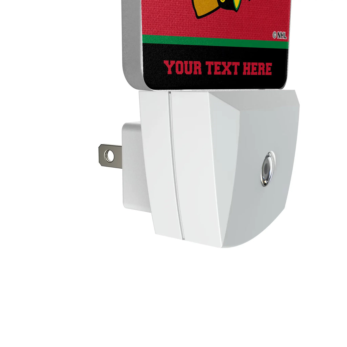 Chicago Blackhawks Personalized Endzone Solid Night Light 2-Pack - Detail