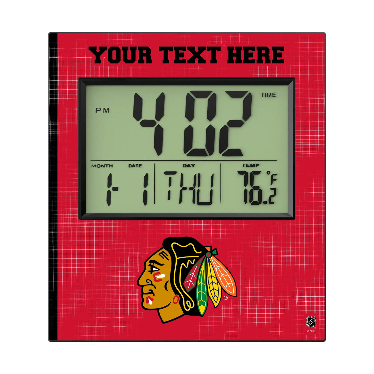 Chicago Blackhawks Personalized Hatch Wall Clock
