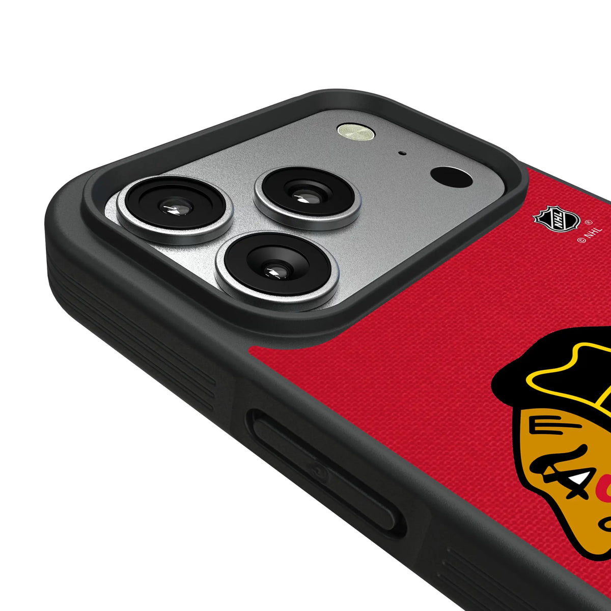 Chicago Blackhawks Personalized Stripe iPhone Bump Phone Case for Apple iPhone - Detail#Device_iPhone 17 Pro