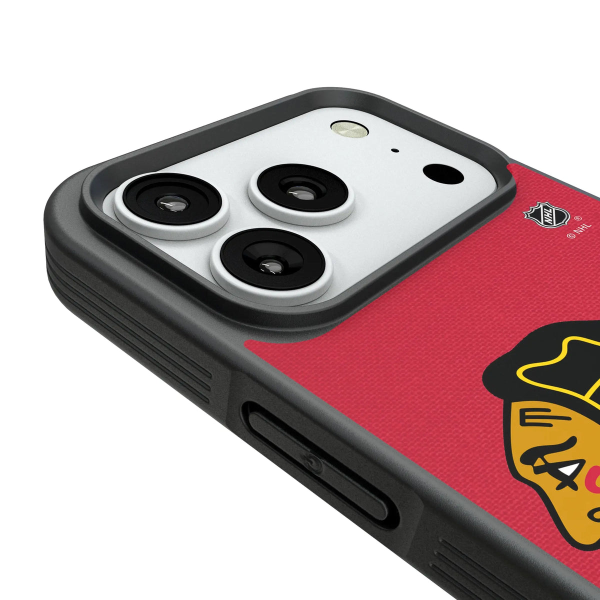 Chicago Blackhawks Personalized Stripe iPhone Bump Phone Case for Apple iPhone - Detail#Device_iPhone 18 Pro