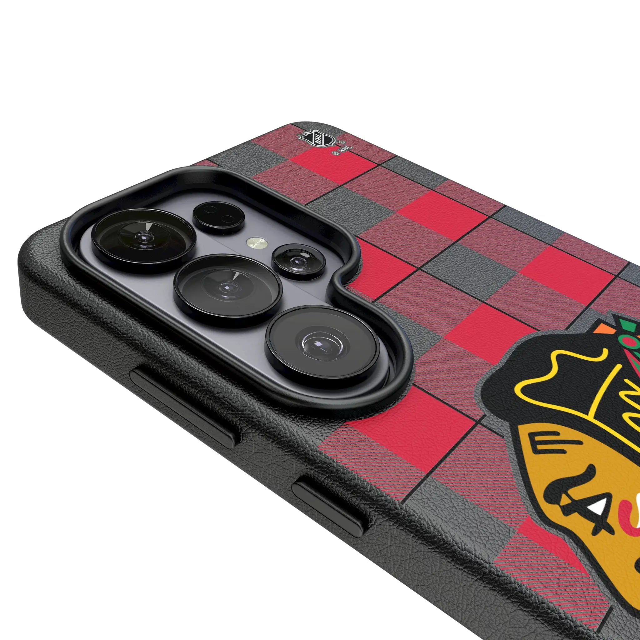Chicago Blackhawks Plaid Galaxy MagSafe Compatible Phone Case for Samsung Galaxy - Detail#Device_Galaxy S26 Ultra