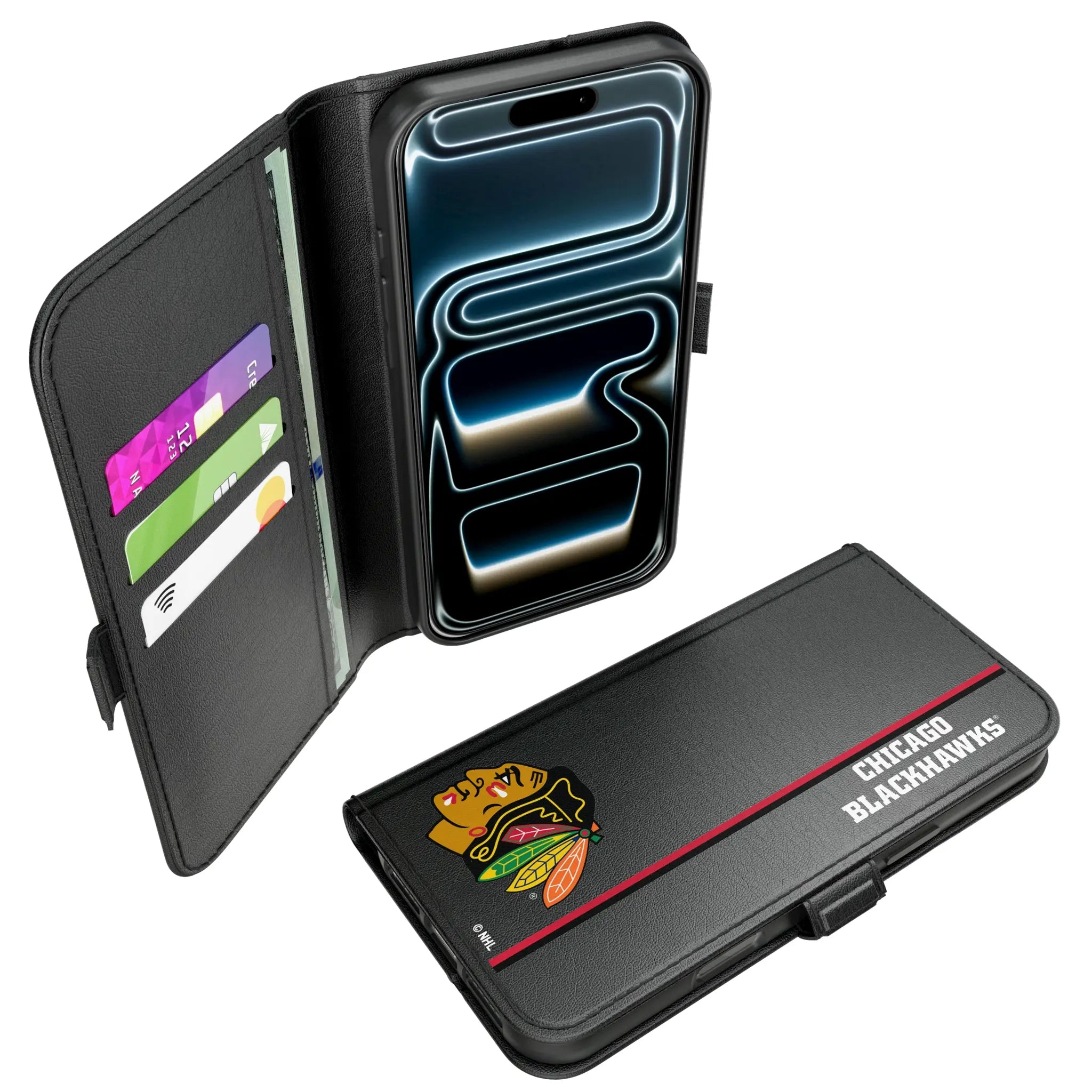 Chicago Blackhawks Sidebar iPhone Folio Phone Case for Apple iPhone#Device_iPhone 17 Pro Max