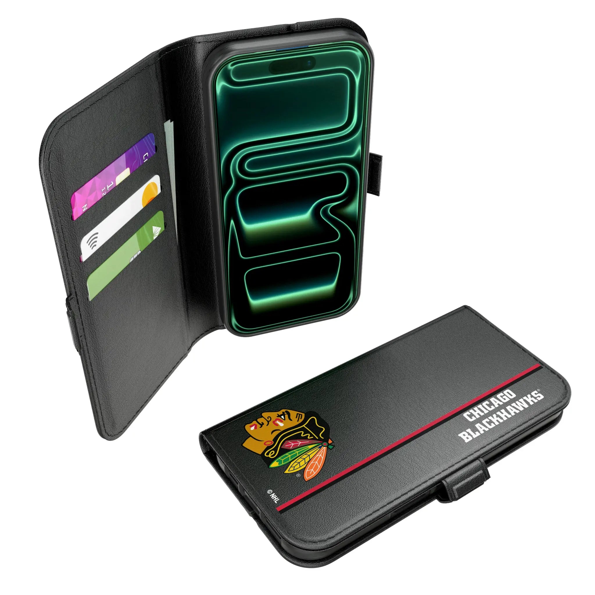 Chicago Blackhawks Sidebar iPhone Folio Phone Case for Apple iPhone#Device_iPhone 17