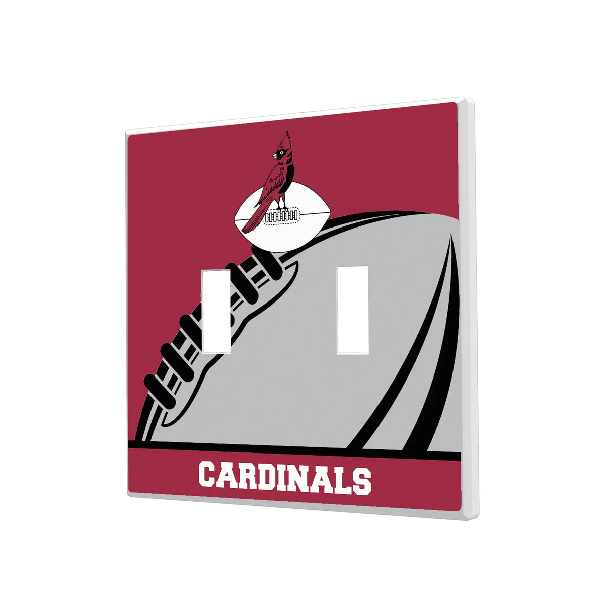 Chicago Cardinals 1947-1959 Historic Collection Passtime Hidden-Screw Light Switch Plate#Style_Double Toggle