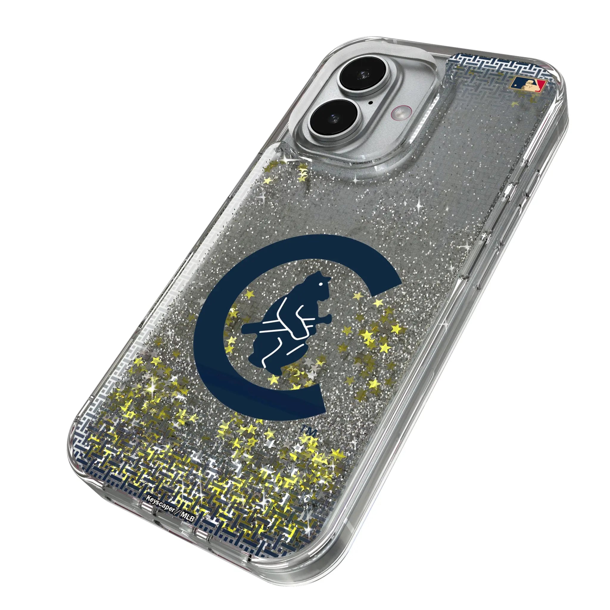 Chicago Cubs 1911-1912 - Cooperstown Collection Linen iPhone Glitter Phone Case for Apple iPhone - Isometric View