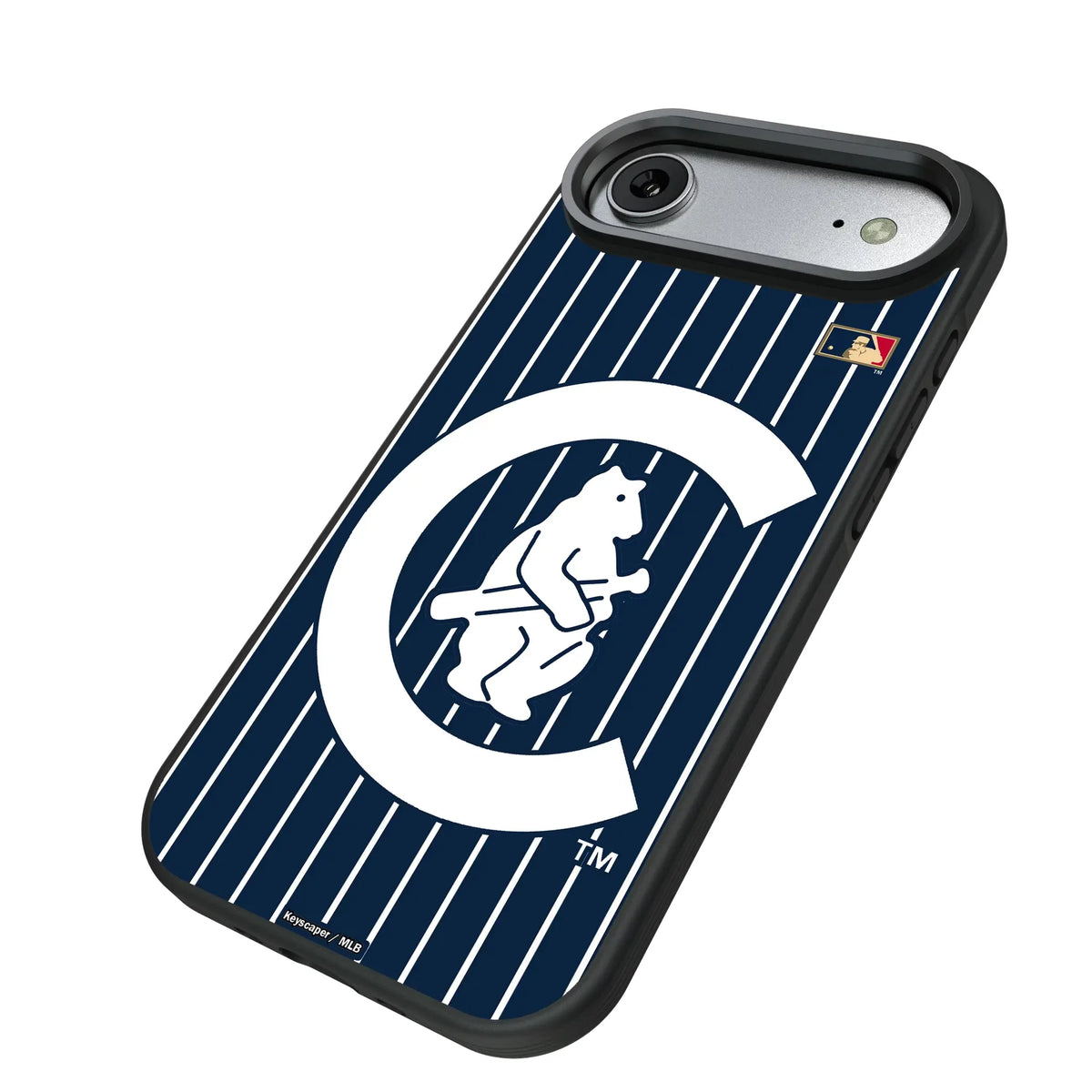 Chicago Cubs 1911-1912 - Cooperstown Collection Pinstripe iPhone Bump Phone Case for Apple iPhone - Isometric View#Device_iPhone Air