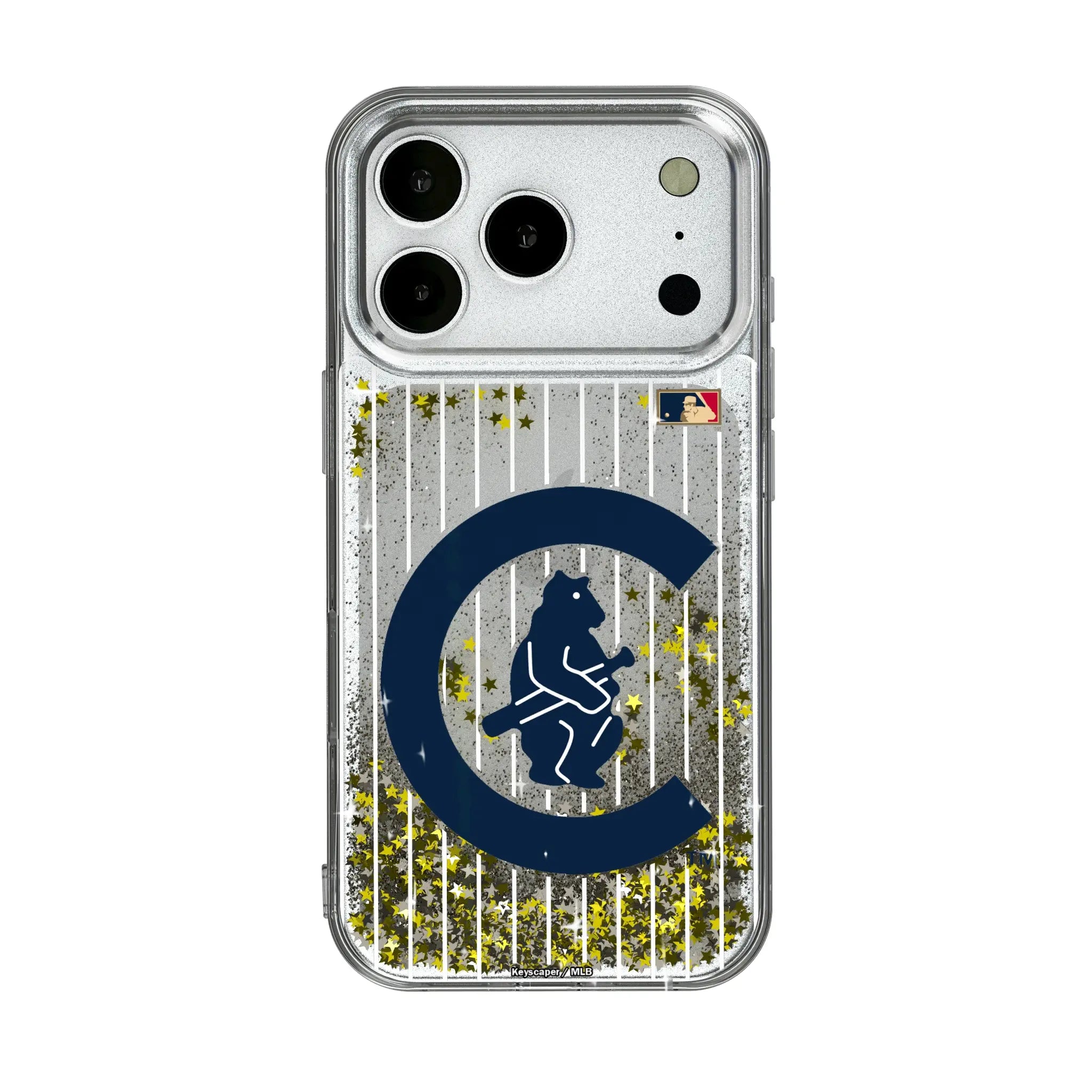 Chicago Cubs 1911-1912 - Cooperstown Collection Pinstripe iPhone Glitter Phone Case for Apple iPhone