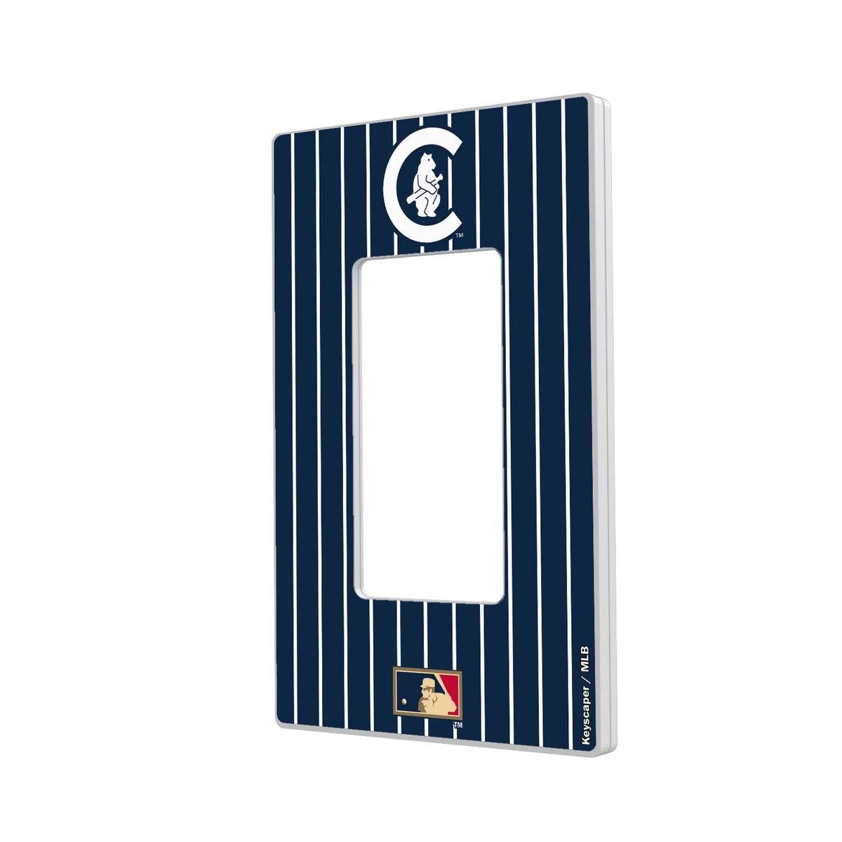 Chicago Cubs 1911-1912 - Cooperstown Collection Pinstripe Hidden-Screw Light Switch Plate#Style_Single Rocker