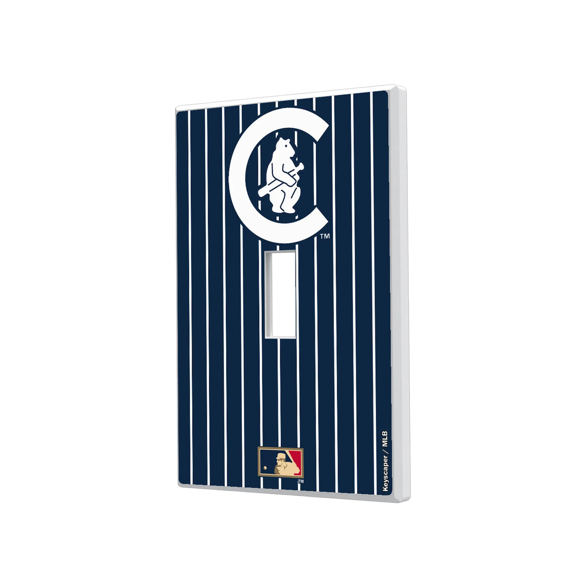 Chicago Cubs 1911-1912 - Cooperstown Collection Pinstripe Hidden-Screw Light Switch Plate#Style_Single Toggle