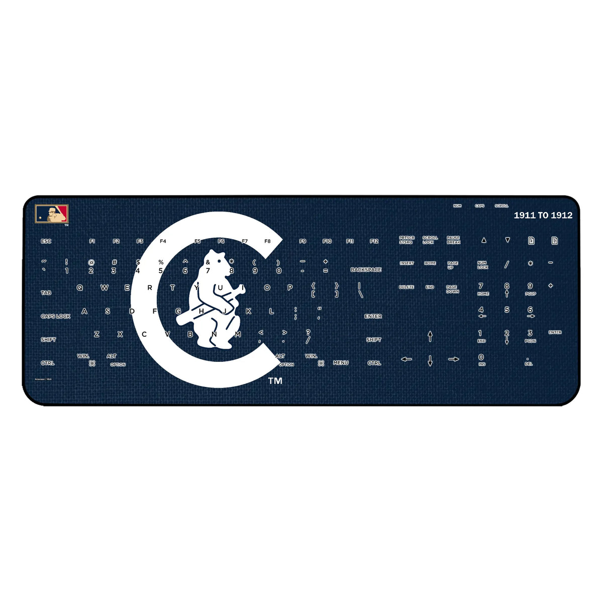 Chicago Cubs 1911-1912 - Cooperstown Collection Solid Wireless USB Keyboard
