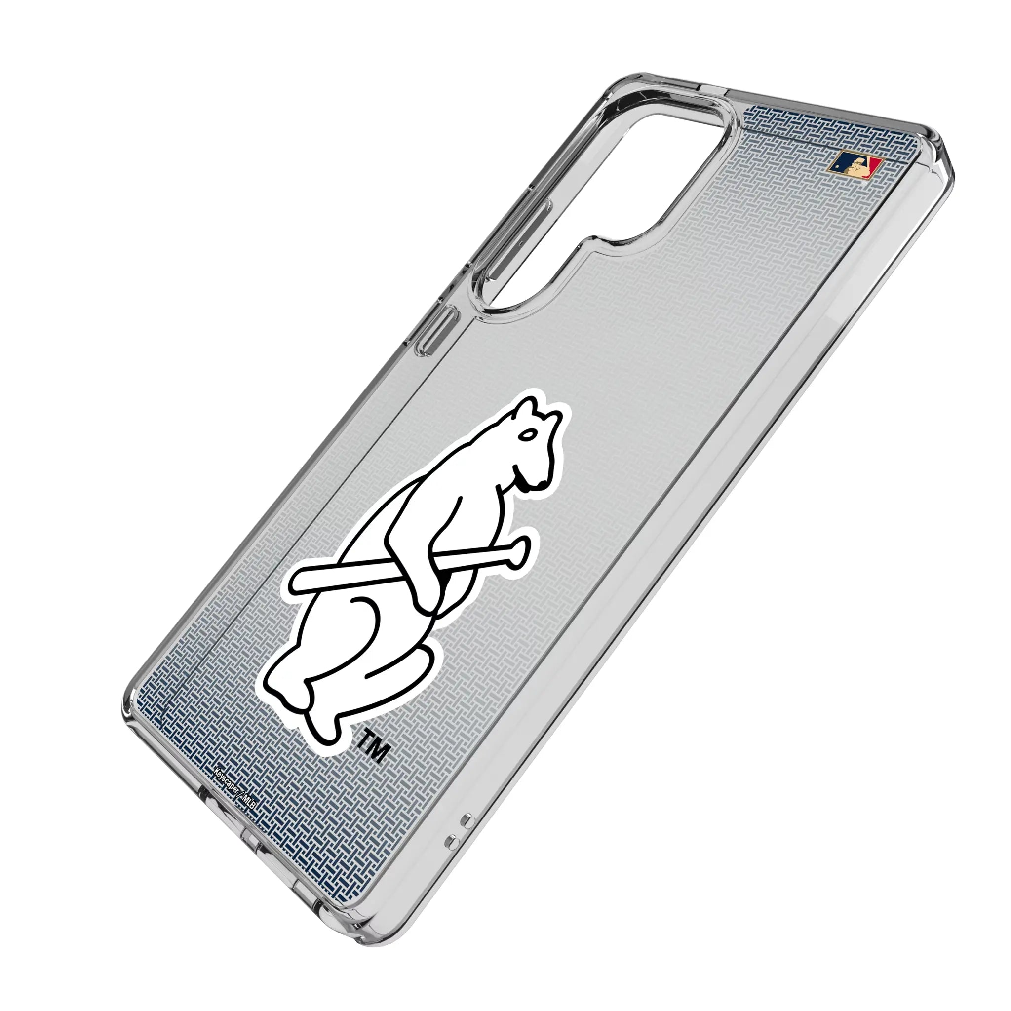 Chicago Cubs 1914 - Cooperstown Collection Linen Galaxy Clear Phone Case for Samsung Galaxy - Isometric View#Device_Galaxy S25 Ultra