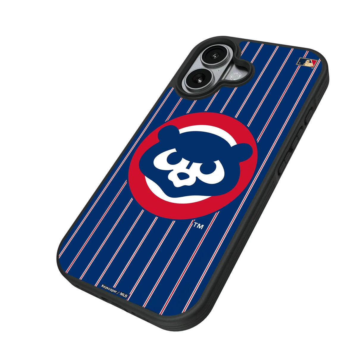 Chicago Cubs Home 1979-1993 - Cooperstown Collection Pinstripe iPhone Bump Phone Case for Apple iPhone - Isometric View#Device_iPhone 17