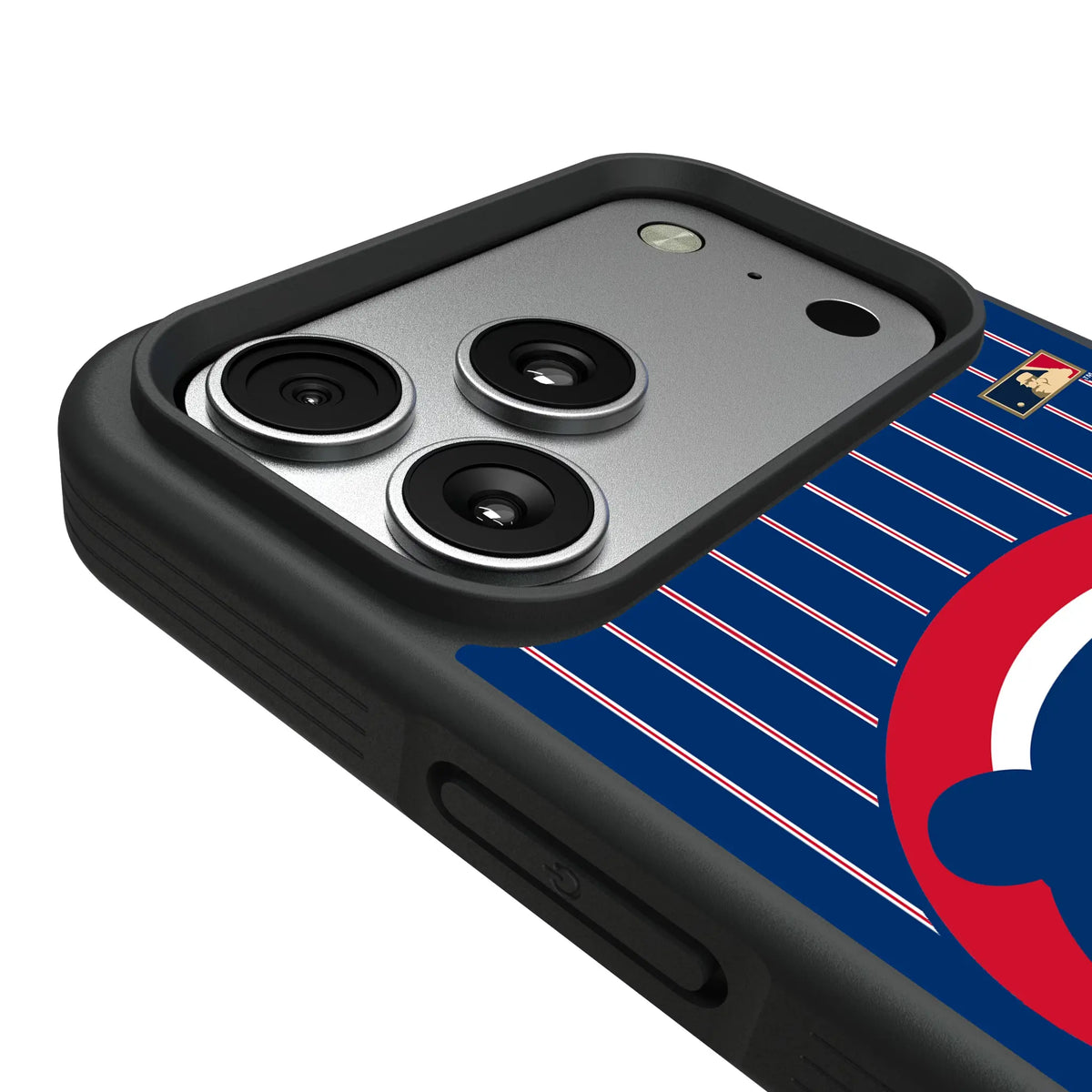 Chicago Cubs Home 1979-1993 - Cooperstown Collection Pinstripe iPhone Bump Phone Case for Apple iPhone - Detail#Device_iPhone 17 Pro Max
