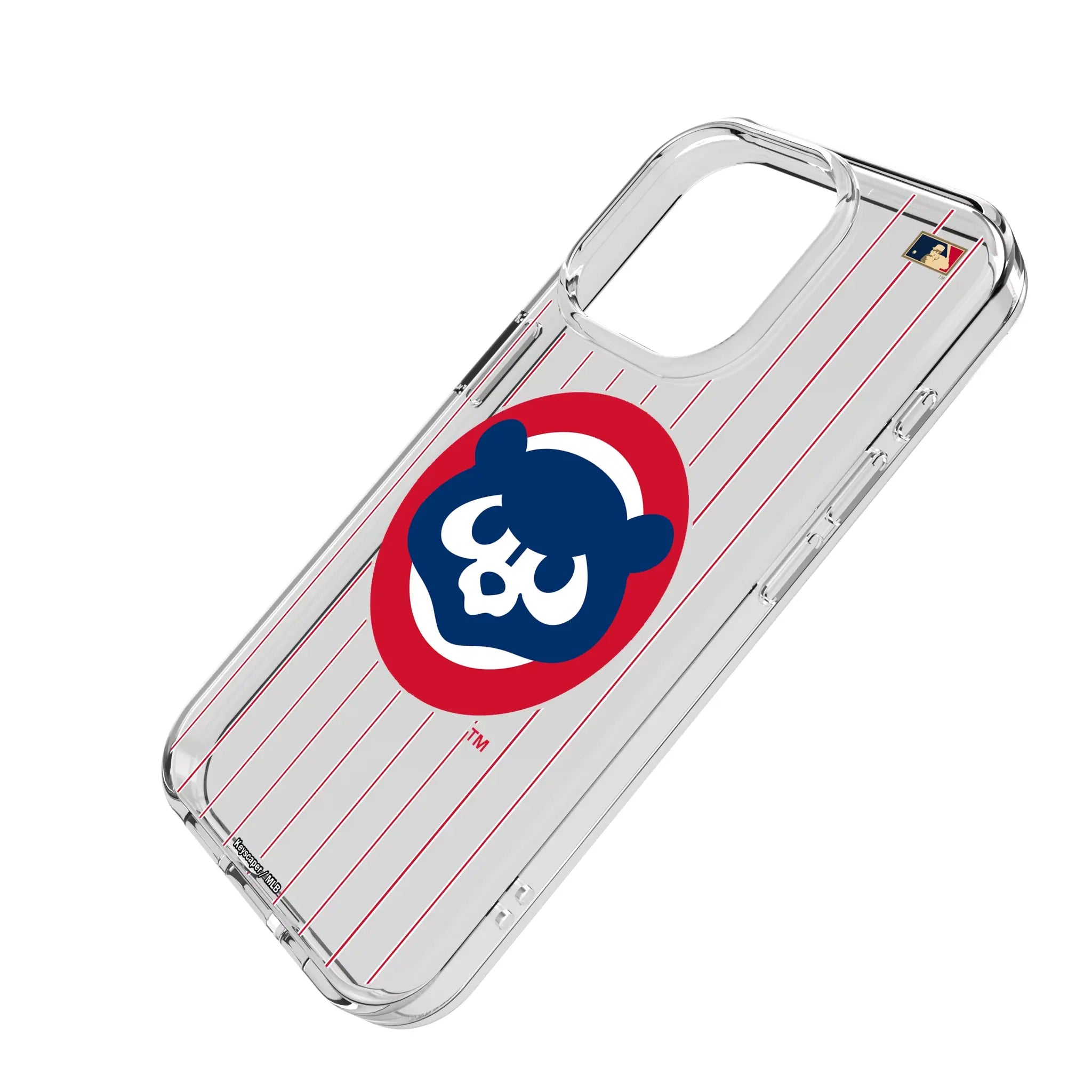 Chicago Cubs Home 1979-1993 - Cooperstown Collection Pinstripe iPhone Clear Phone Case for Apple iPhone - Isometric View