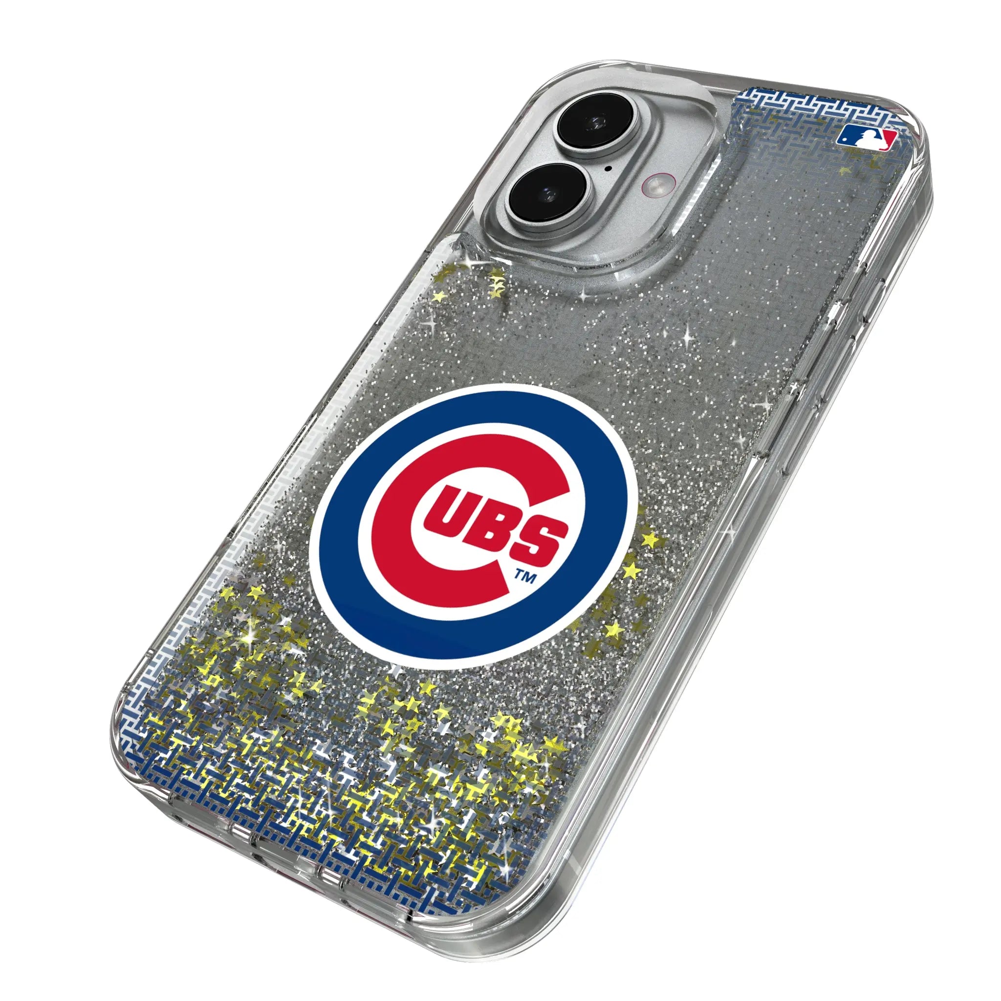 Chicago Cubs Linen iPhone Glitter Phone Case for Apple iPhone - Isometric View