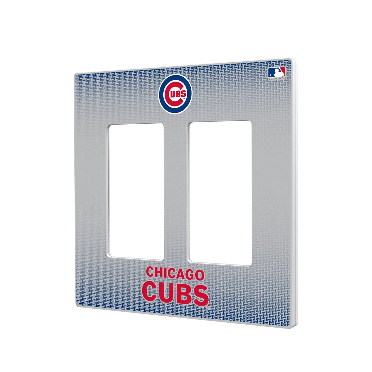 Chicago Cubs Linen Hidden-Screw Light Switch Plate#Style_Double Rocker