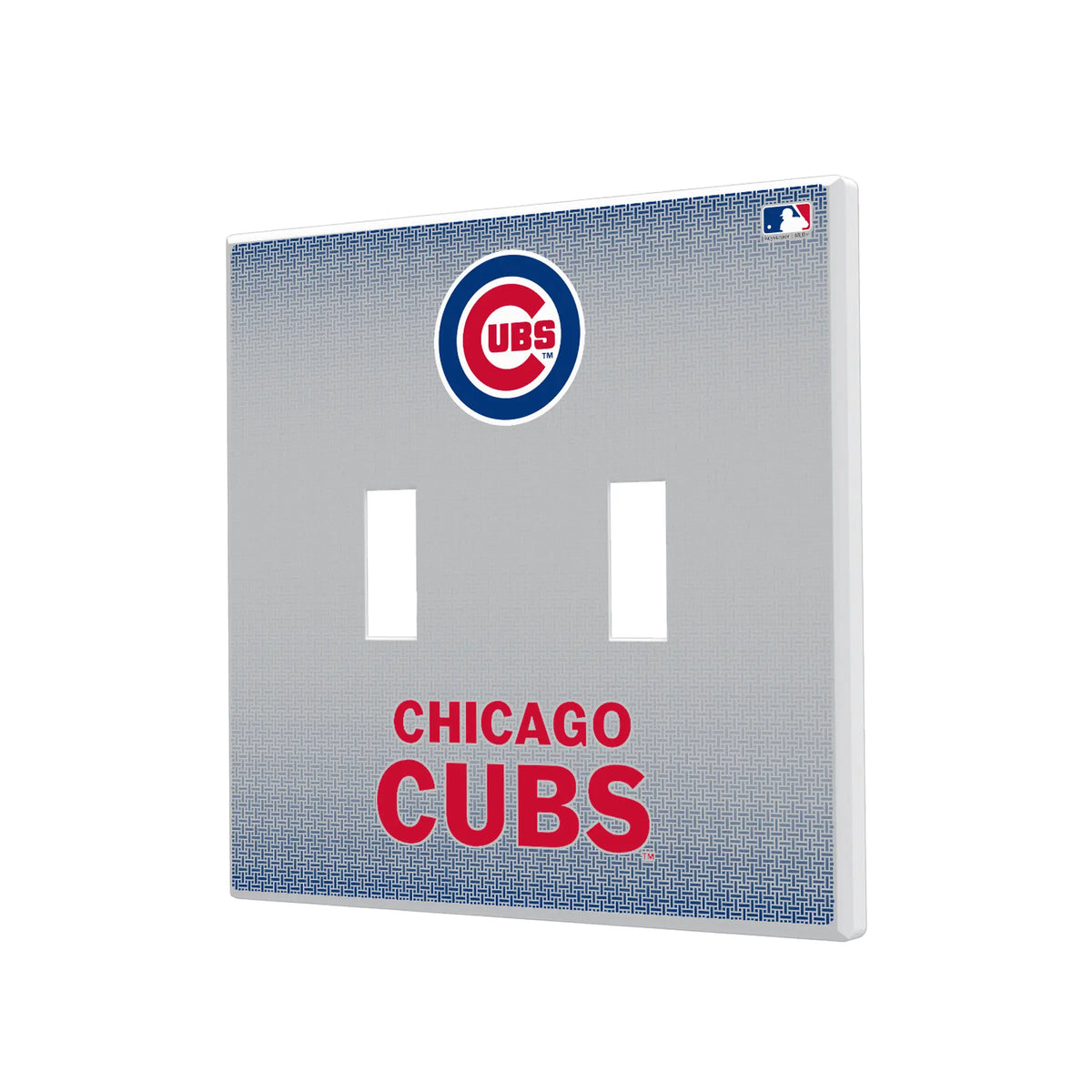 Chicago Cubs Linen Hidden-Screw Light Switch Plate#Style_Double Toggle