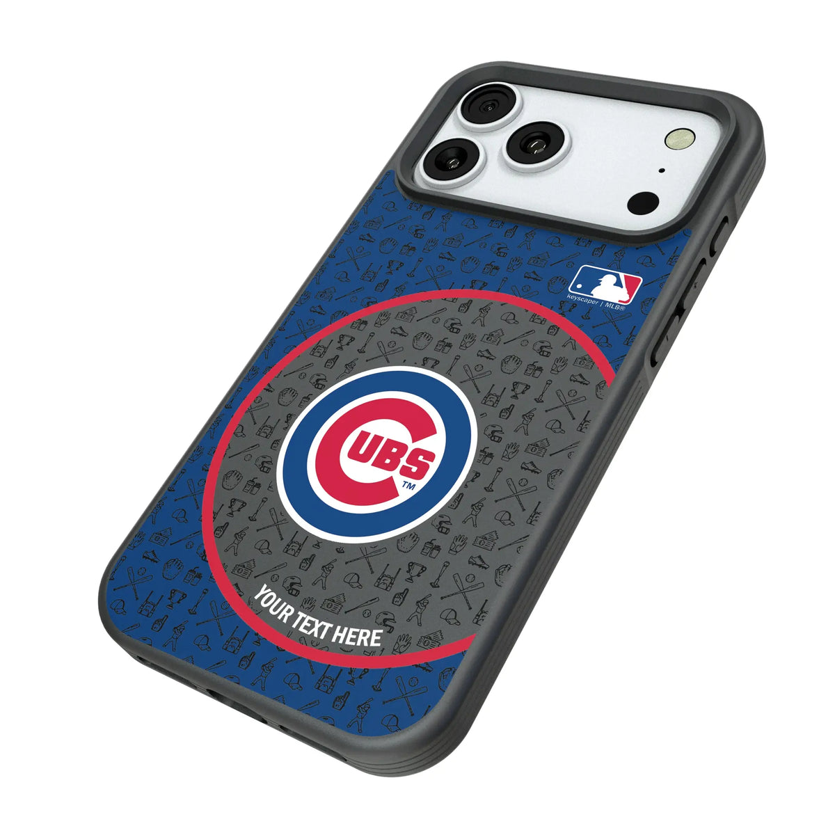 Chicago Cubs Personalized Circle iPhone Bump Phone Case for Apple iPhone - Isometric View#Device_iPhone 18 Pro Max