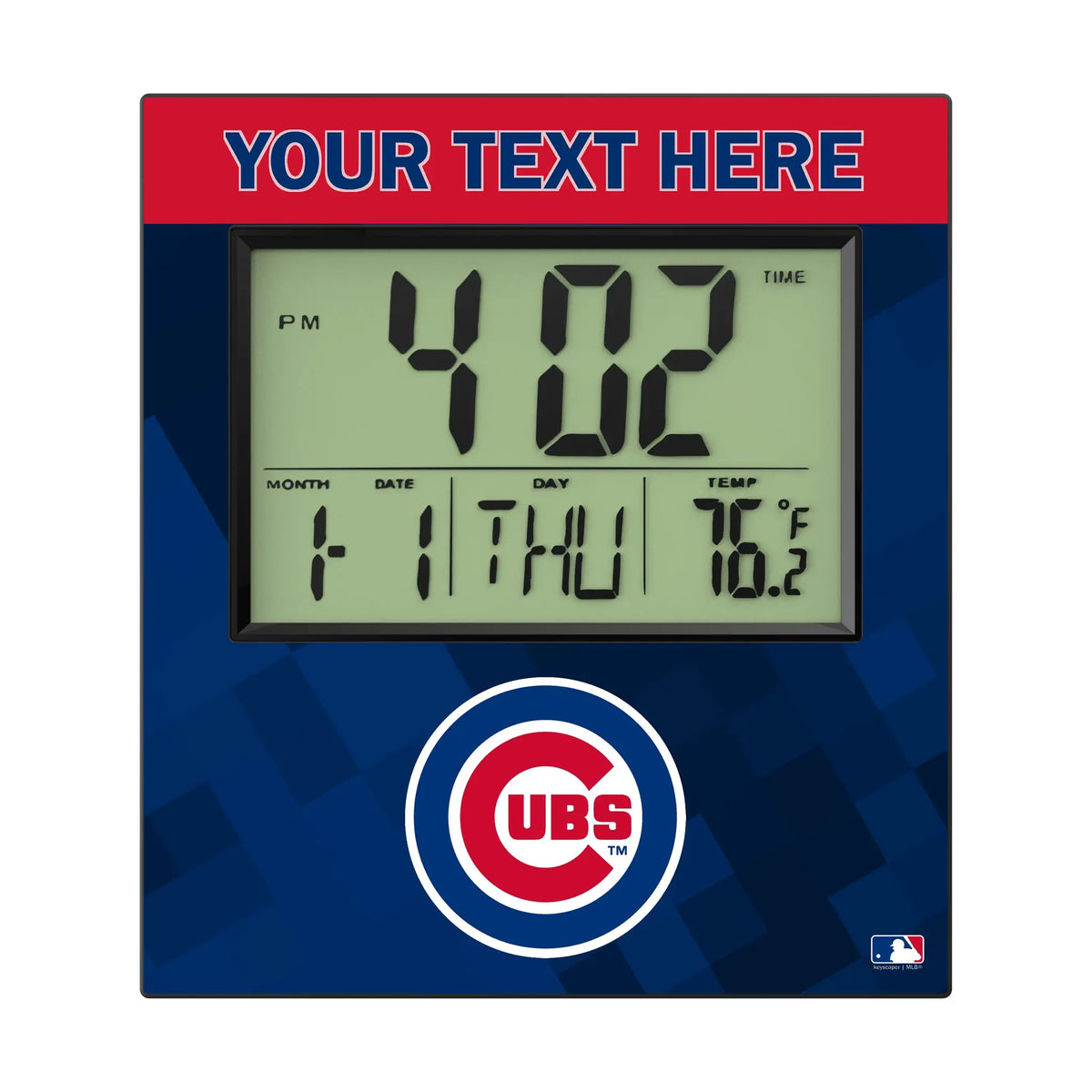 Chicago Cubs Personalized Color Block Wall Clock