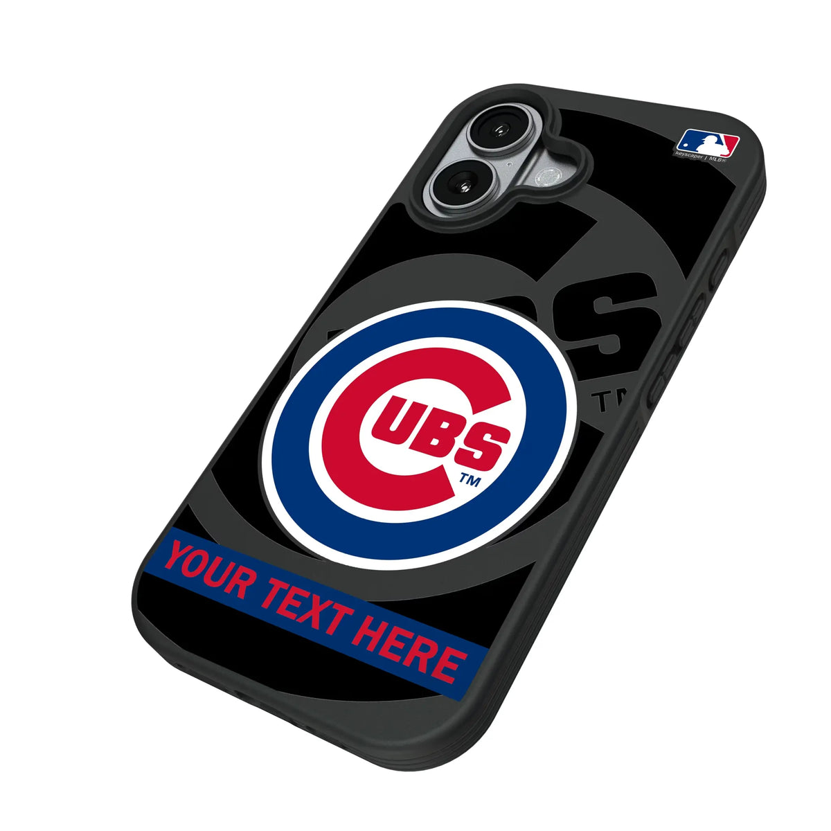 Chicago Cubs Personalized Tilt iPhone Bump Phone Case for Apple iPhone - Isometric View#Device_iPhone 17