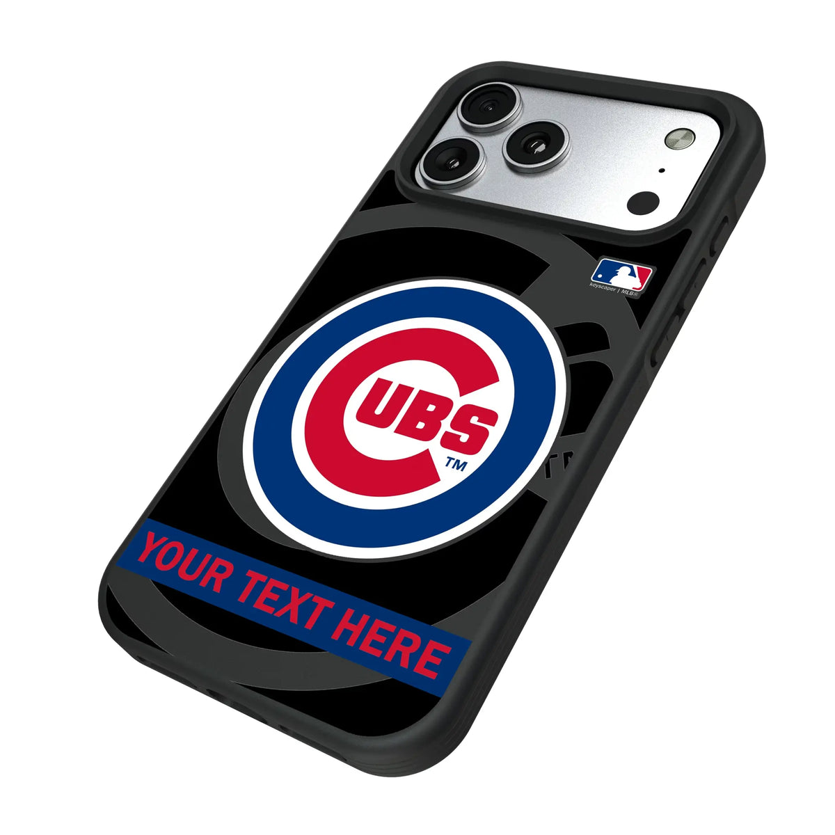 Chicago Cubs Personalized Tilt iPhone Bump Phone Case for Apple iPhone - Isometric View#Device_iPhone 17 Pro Max