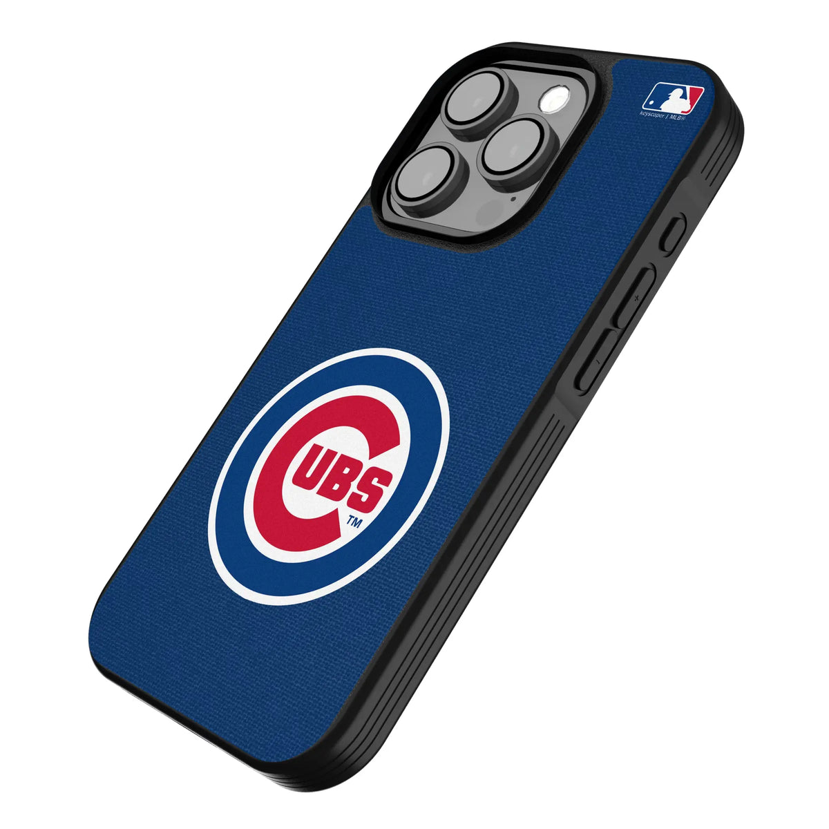 Chicago Cubs Solid iPhone Bump Phone Case for Apple iPhone - Isometric View