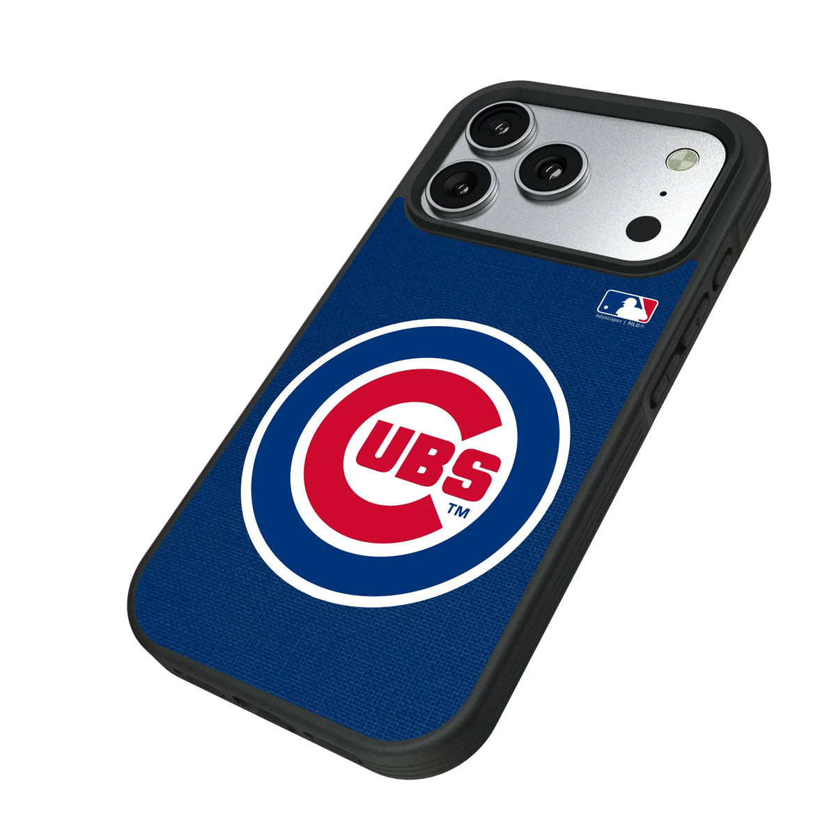 Chicago Cubs Solid iPhone Bump Phone Case for Apple iPhone - Isometric View#Device_iPhone 17 Pro