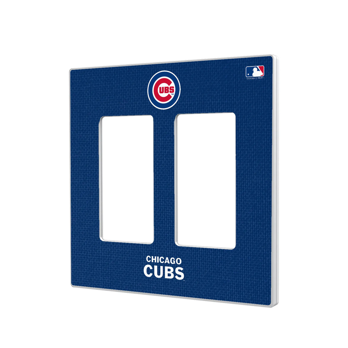 Chicago Cubs Solid Hidden-Screw Light Switch Plate#Style_Double Rocker