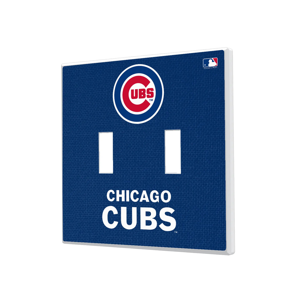 Chicago Cubs Solid Hidden-Screw Light Switch Plate#Style_Double Toggle